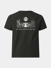 Black baja inspired graphic tee by surf prescriptions back view