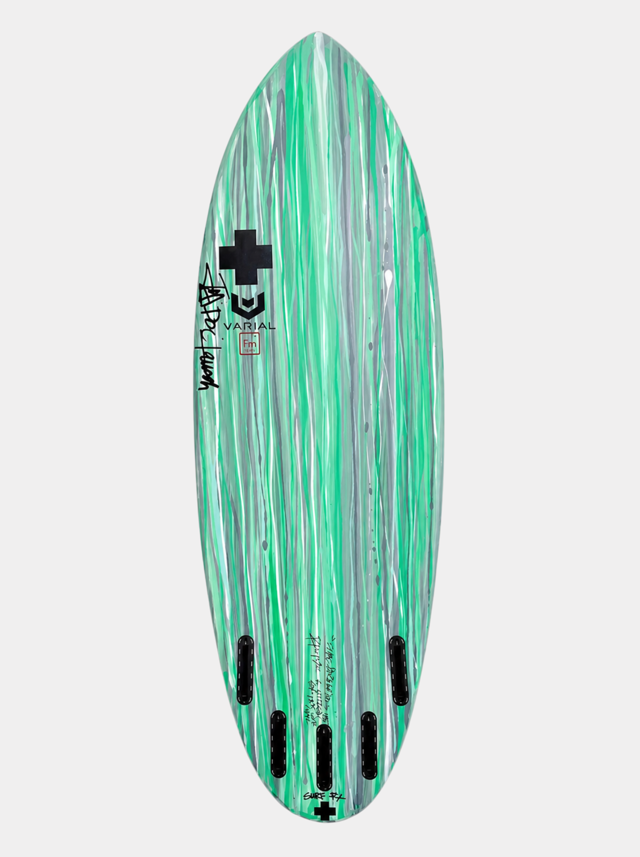 Bushwacker groveler surfboard by surf prescriptions bottom view