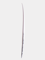 Cal twin fin tiger stripe by surf prescriptions side view