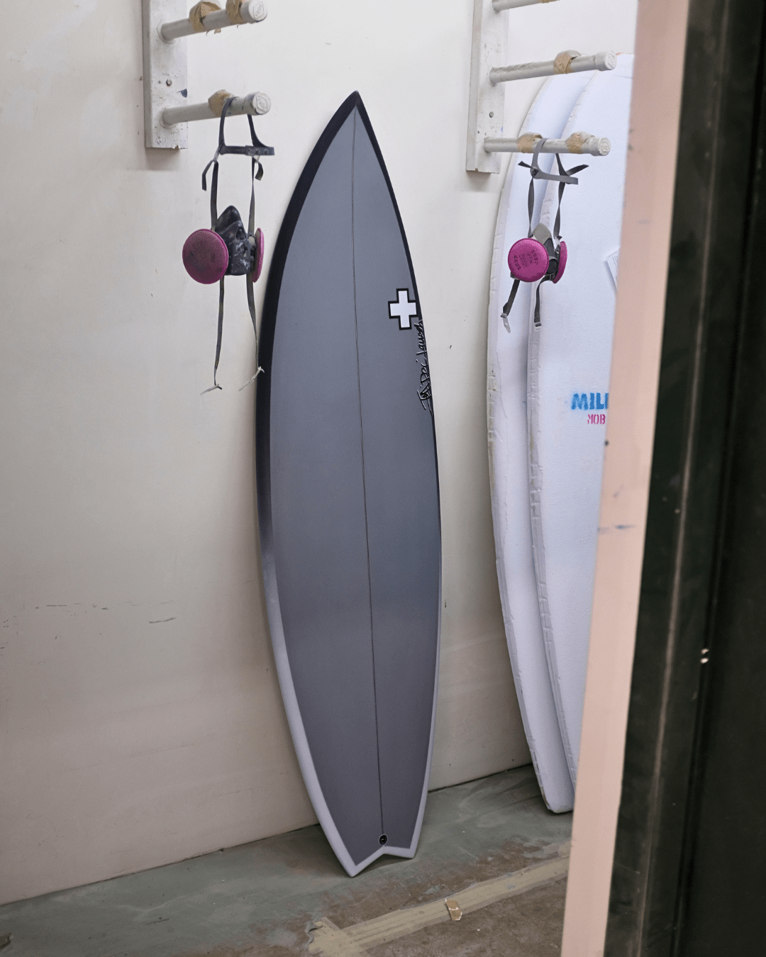 Custom NDR groveler shortboard by surf prescriptions top view