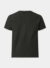 Doom Tee in black with bold purple "Surf Prescriptions" arched lettering across the chest, back view