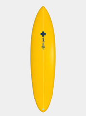 The slot machine twin fin or twinzer surfboard from surf prescriptions top view