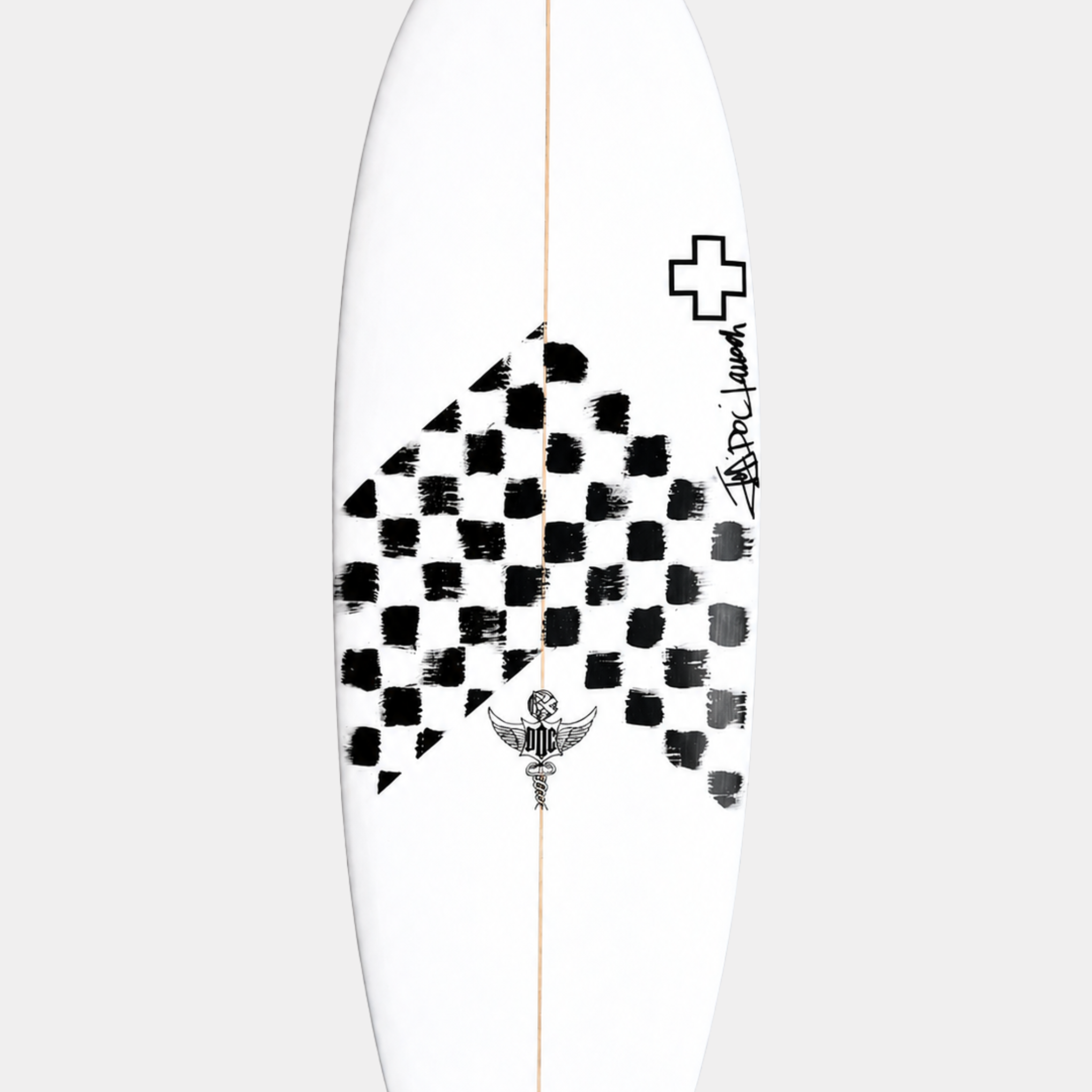 the V-12 Flying Turtle groveler surfboard by surf prescriptions top view