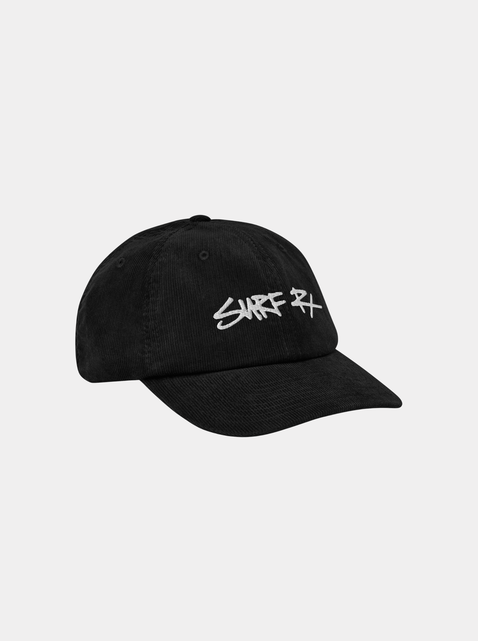 surf rx signature corduroy hat black surf prescriptions side view
